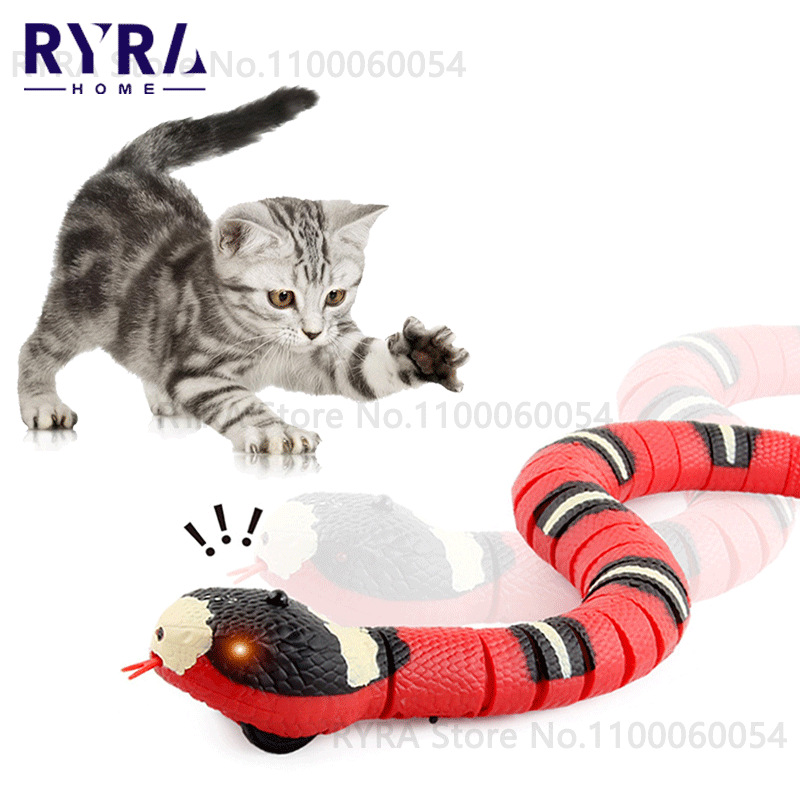 Slinky Purr- Smart Sensing Snake Interactive Cat Toys Automatic Cats Toys USB Charging Accessories Kitten Toy For Pet Dogs Toy